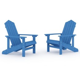  Krzesła ogrodowe Adirondack, 2 szt., HDPE, niebieskie Lumarko!