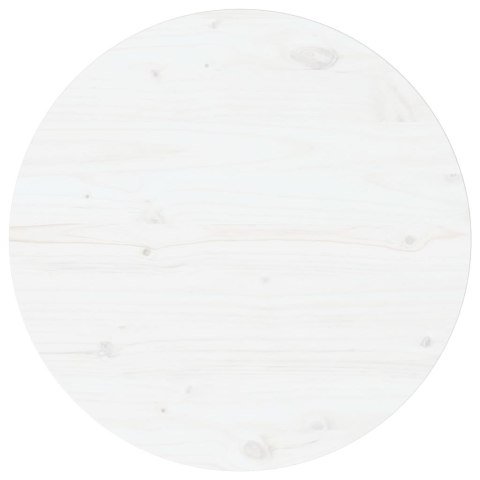  Blat stołu, biały, Ø60x2,5 cm, lite drewno sosnowe Lumarko!