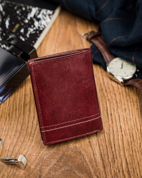 Mały, skórzany portfel z ochroną RFID Stop — Always Wild