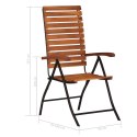  Rozkładane krzesła ogrodowe, 2 szt., lite drewno akacjowe Lumarko!