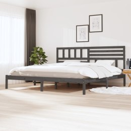  Rama łóżka, szara, lite drewno sosnowe, 180x200 cm, 6FT Lumarko!