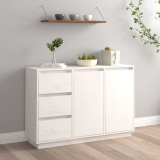  Szafka, biała, 111x34x75 cm, lite drewno sosnowe Lumarko!