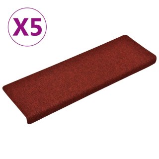  Nakładki na schody, 5 szt., bordowe, 65x25 cm Lumarko!