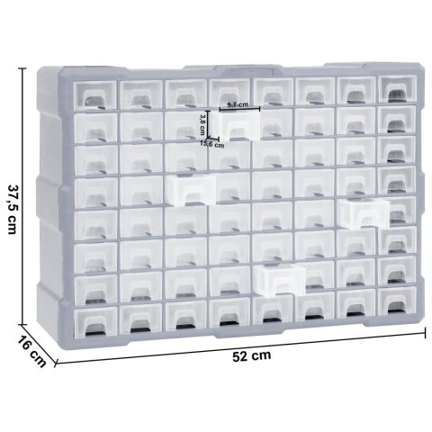  Organizer z 64 szufladkami, 52x16x37,5 cm Lumarko!