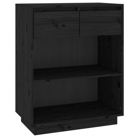  Szafka, czarna, 60x34x75 cm, lite drewno sosnowe Lumarko!