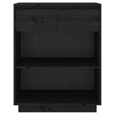  Szafka, czarna, 60x34x75 cm, lite drewno sosnowe Lumarko!