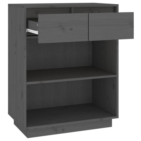  Szafka, szara, 60x34x75 cm, lite drewno sosnowe Lumarko!