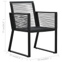  7-cz. zestaw mebli ogrodowych, rattan PVC, czarny Lumarko!
