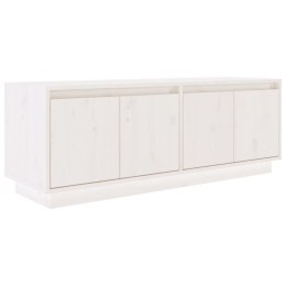  Szafka pod telewizor, biała, 110x34x40 cm, lite drewno sosnowe Lumarko!