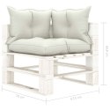  Ogrodowa sofa 2-osobowa z palet, z beżowymi poduszkami Lumarko!