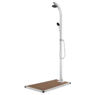  Prysznic ogrodowy z brązową podstawą, 220 cm, aluminium Lumarko!