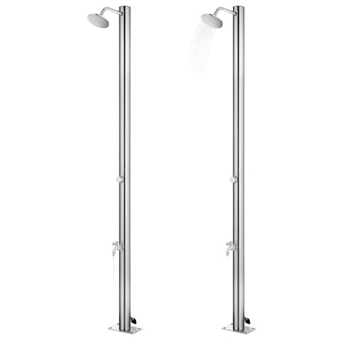  Prysznic ogrodowy z brązową podstawą, 220 cm, stal nierdzewna Lumarko!