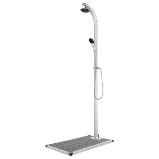  Prysznic ogrodowy z szarą podstawą, 220 cm, aluminium Lumarko!