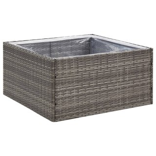  Donica ogrodowa, szara, 80x80x40 cm, rattan PE Lumarko!