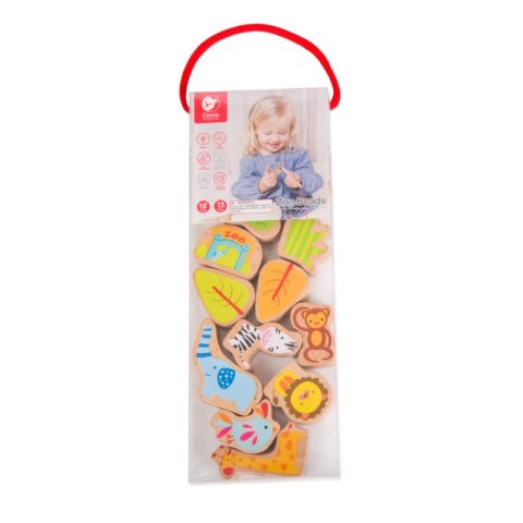  Sznurowanka Dla Dzieci Drewniane Koraliki Zoo Lumarko!