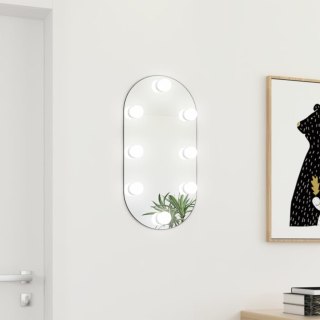  Lustro z lampami LED, 60x30 cm, szklane, owalne Lumarko!