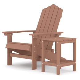  Krzesło ogrodowe  ze stolikiem, HDPE, brązowe Lumarko!