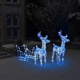  Świąteczna dekoracja renifery z saniami, 160 diod LED, 130 cm Lumarko!