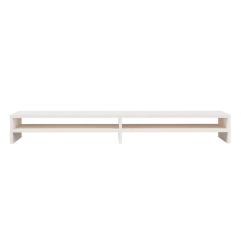 Podstawka na monitor, biała, 100x24x13 cm, lite drewno sosnowe Lumarko!