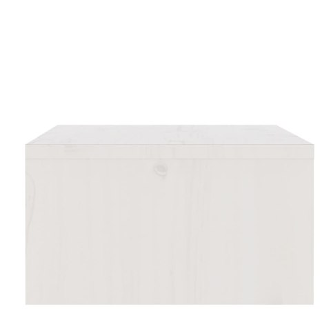  Podstawka na monitor, biała, 100x27x15 cm, lite drewno sosnowe Lumarko!