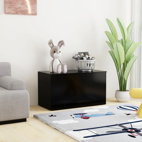  Skrzynia, czarna, 84x42x46 cm, materiał drewnopochodny Lumarko!