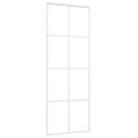  Drzwi przesuwne, szkło ESG i aluminium, 76x205 cm, białe Lumarko!