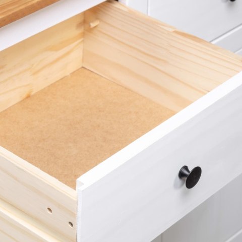  Szafka, biała, 135x40x80 cm, lite drewno sosnowe, seria Panama Lumarko!