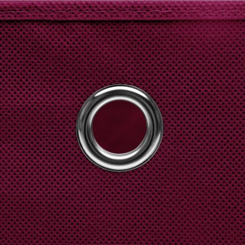  4 pudełka z pokrywami, ciemnoczerwone, 32x32x32 cm, tkanina Lumarko!