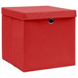  Pudełka z pokrywami, 10 szt., czerwone, 32x32x32 cm, tkanina Lumarko!