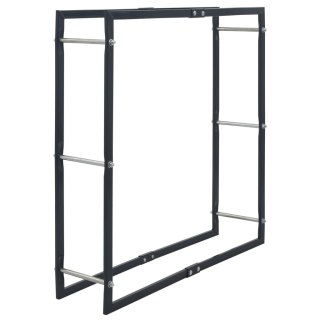  Stojak na drewno opałowe, czarny, 100 x 25 x 100 cm, stalowy Lumarko!