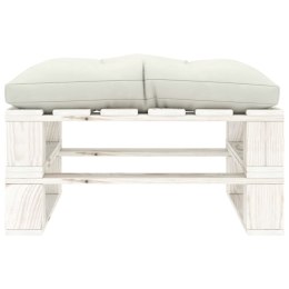  Ogrodowy stołek z palet z beżową poduszką, drewniany Lumarko!