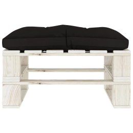  Ogrodowy stołek z palet z czarną poduszką, drewniany Lumarko!
