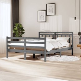  Rama łóżka, szara, lite drewno, 140x200 cm Lumarko!