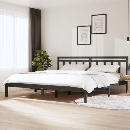  Rama łóżka, szara, lite drewno, 180x200 cm, 6FT, Super King Lumarko!