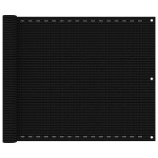  Parawan balkonowy, czarny, 75x500 cm, HDPE Lumarko!