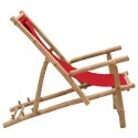  Leżak z bambusa i czerwonego płótna Lumarko!