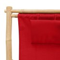  Leżak z bambusa i czerwonego płótna Lumarko!