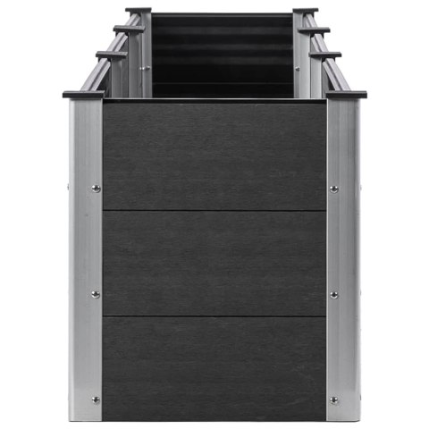  Podwyższona donica ogrodowa, 300x50x54 cm, WPC, szara Lumarko!