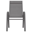  Sztaplowane krzesła ogrodowe, 2 szt., szare, tworzywo textilene Lumarko!