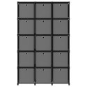  Regał z 15 przegrodami z pudełkami, czarny, 103x30x175,5 cm Lumarko!