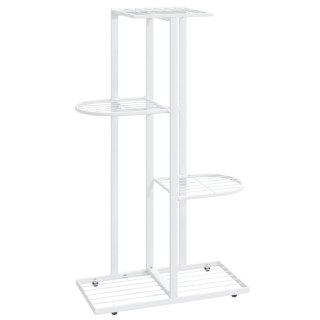  4-poziomowy stojak na kwiaty, 43x22x76 cm, biały, metalowy Lumarko!