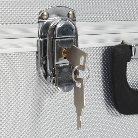  Skrzynka na narzędzia, 38x22,5x34 cm, srebrna, aluminium Lumarko!