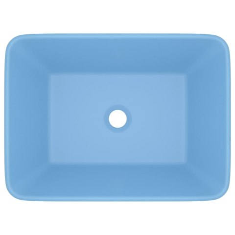  Luksusowa umywalka, matowy błękit, 41x30x12 cm, ceramiczna Lumarko!