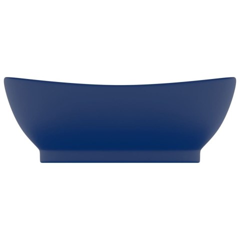  Owalna umywalka z przelewem, matowy granat, 58,5x39cm, ceramika Lumarko!