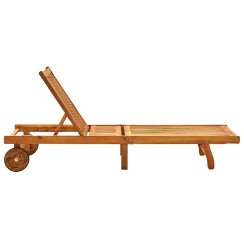  Ogrodowy leżak z poduszką, lite drewno akacjowe Lumarko!