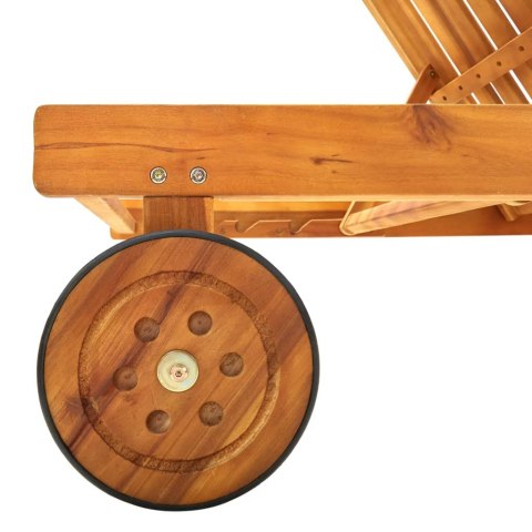  Ogrodowy leżak z poduszką, lite drewno akacjowe Lumarko!