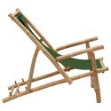  Leżak z bambusa i zielonego płótna Lumarko!