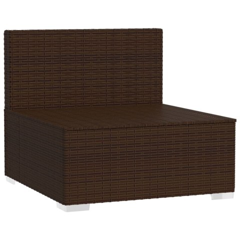  3-osobowa sofa ogrodowa z poduszkami, polirattan, brązowa Lumarko!