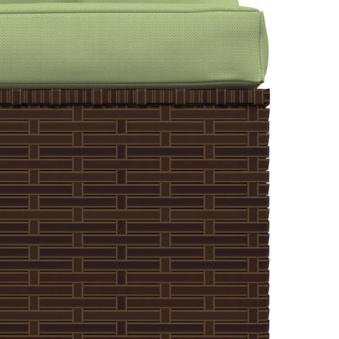  3-osobowa sofa ogrodowa z poduszkami, polirattan, brązowa Lumarko!