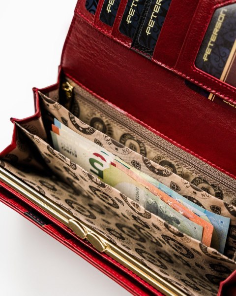 Elegancki portfel na karty z ochroną RFID — Peterson